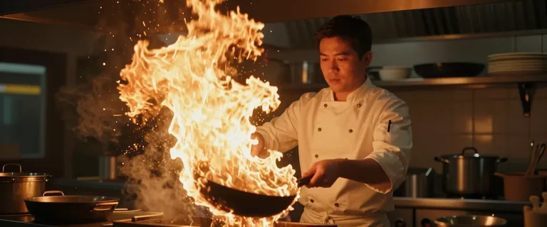Flambe - medium-close handheld