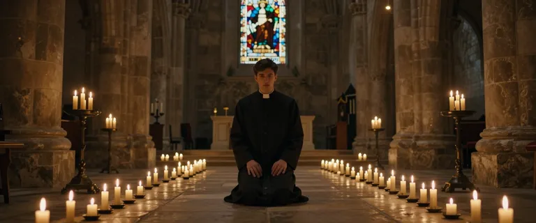 Vigil - wide slow dolly-in