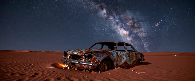 Wreck - extreme-wide slow tilt-up