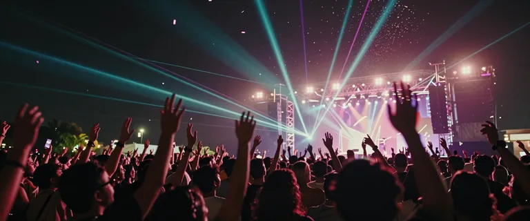 Main Stage - wide crane-up