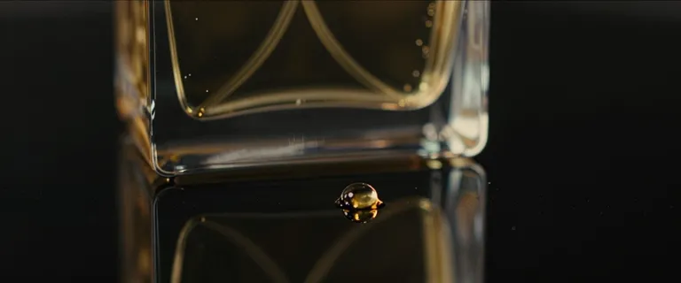 Liquid Gold - extreme-close-up slow orbit