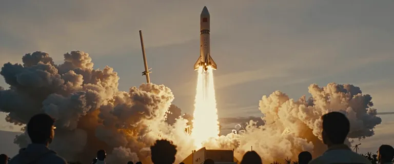 Launch - extreme-wide slow tilt-up